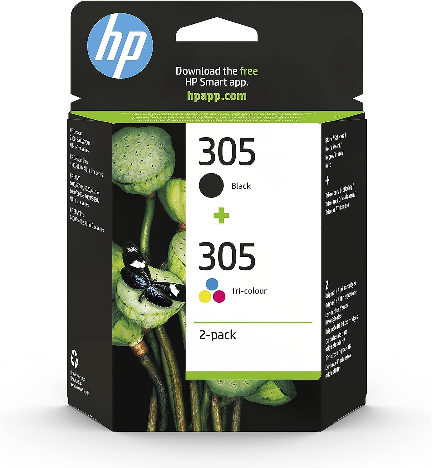 Cartouche HP 305 Pack Noir + Couleur - Cartouches d'encre originales - Photo produit
